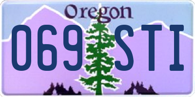 OR license plate 069STI