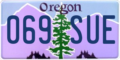 OR license plate 069SUE