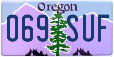 OR license plate 069SUF