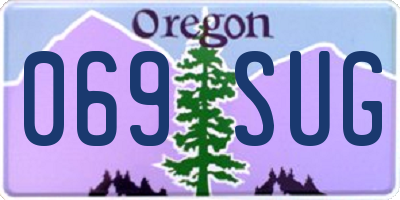 OR license plate 069SUG