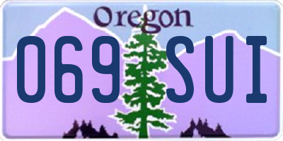 OR license plate 069SUI