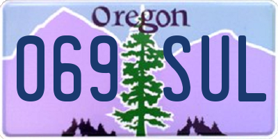 OR license plate 069SUL