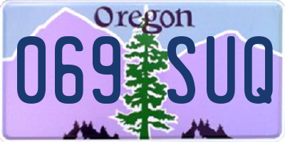 OR license plate 069SUQ