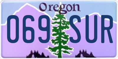 OR license plate 069SUR