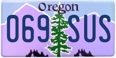 OR license plate 069SUS