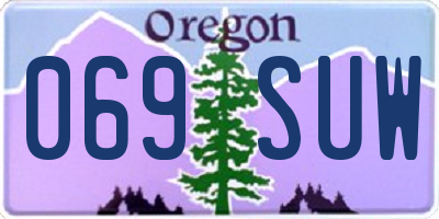 OR license plate 069SUW