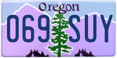 OR license plate 069SUY
