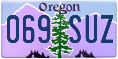 OR license plate 069SUZ
