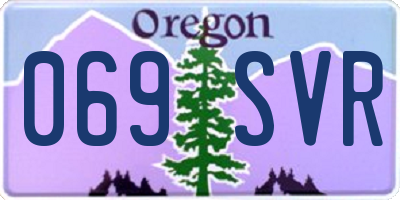 OR license plate 069SVR