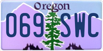 OR license plate 069SWC