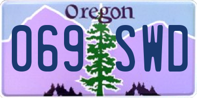 OR license plate 069SWD