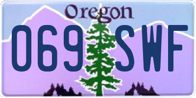 OR license plate 069SWF