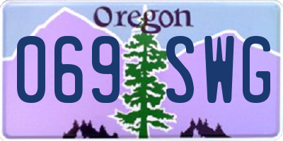 OR license plate 069SWG