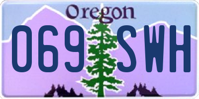 OR license plate 069SWH