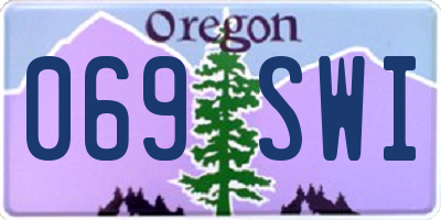OR license plate 069SWI