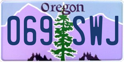 OR license plate 069SWJ