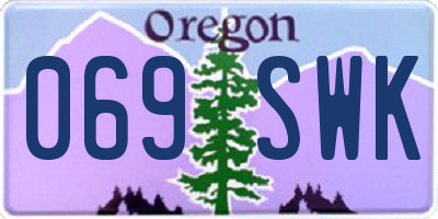 OR license plate 069SWK