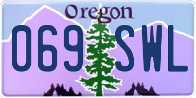 OR license plate 069SWL