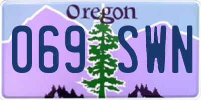 OR license plate 069SWN