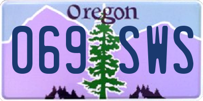 OR license plate 069SWS