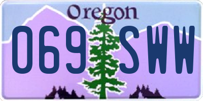 OR license plate 069SWW