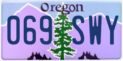 OR license plate 069SWY