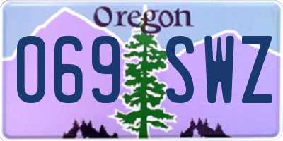 OR license plate 069SWZ