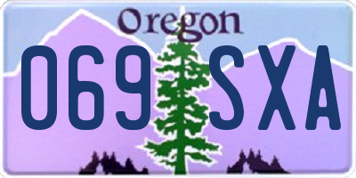 OR license plate 069SXA