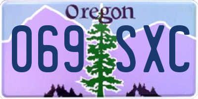 OR license plate 069SXC