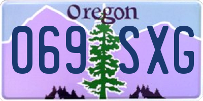 OR license plate 069SXG