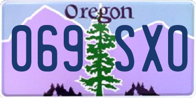 OR license plate 069SXO