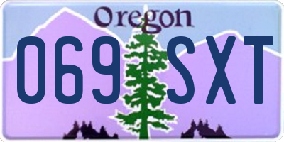 OR license plate 069SXT