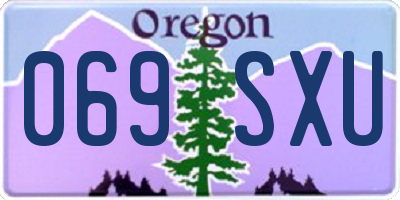 OR license plate 069SXU