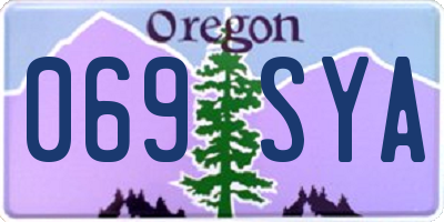 OR license plate 069SYA