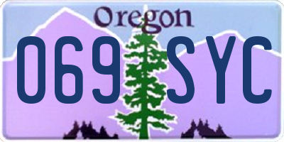 OR license plate 069SYC