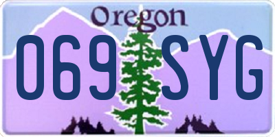 OR license plate 069SYG