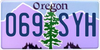 OR license plate 069SYH