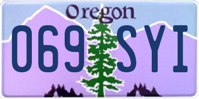 OR license plate 069SYI