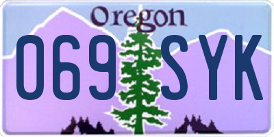 OR license plate 069SYK