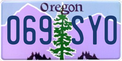 OR license plate 069SYO