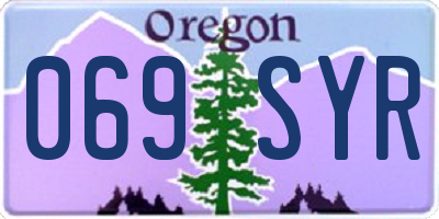 OR license plate 069SYR