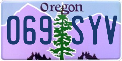 OR license plate 069SYV