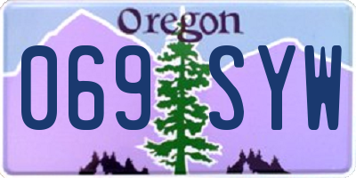 OR license plate 069SYW