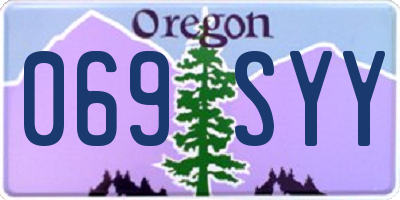 OR license plate 069SYY