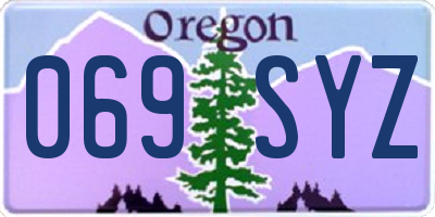 OR license plate 069SYZ