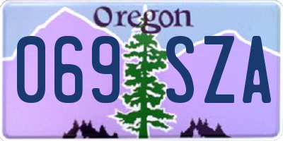 OR license plate 069SZA