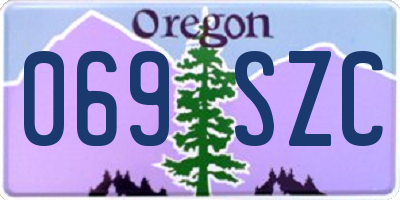 OR license plate 069SZC