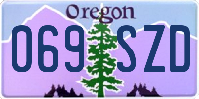 OR license plate 069SZD