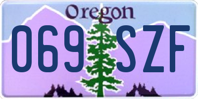 OR license plate 069SZF