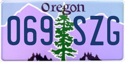 OR license plate 069SZG